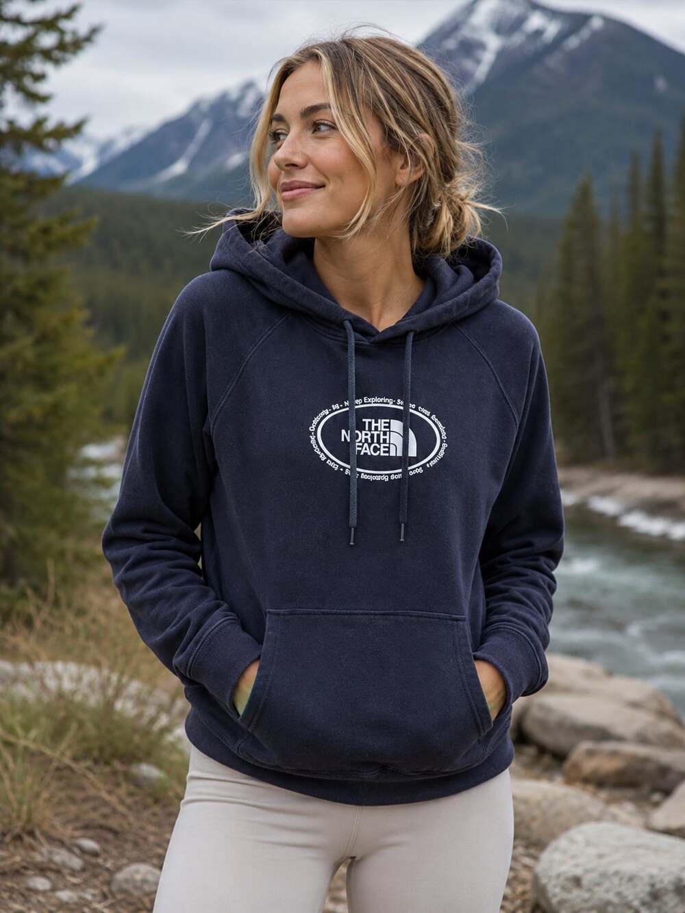 The North Face‎ Women's Gorpcore Pullover Hoodie Navy Blue, size M